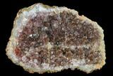 Amethyst Crystal Geode Section with Hematite Inclusions - Morocco #141783-1